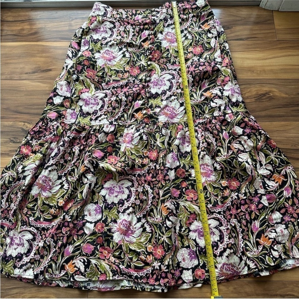 Joie multicolored floral linen 
midi skirt M - Picture 5 of 6